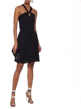 L’agence Valletta Cutout Silk Chiffon Mini Dress